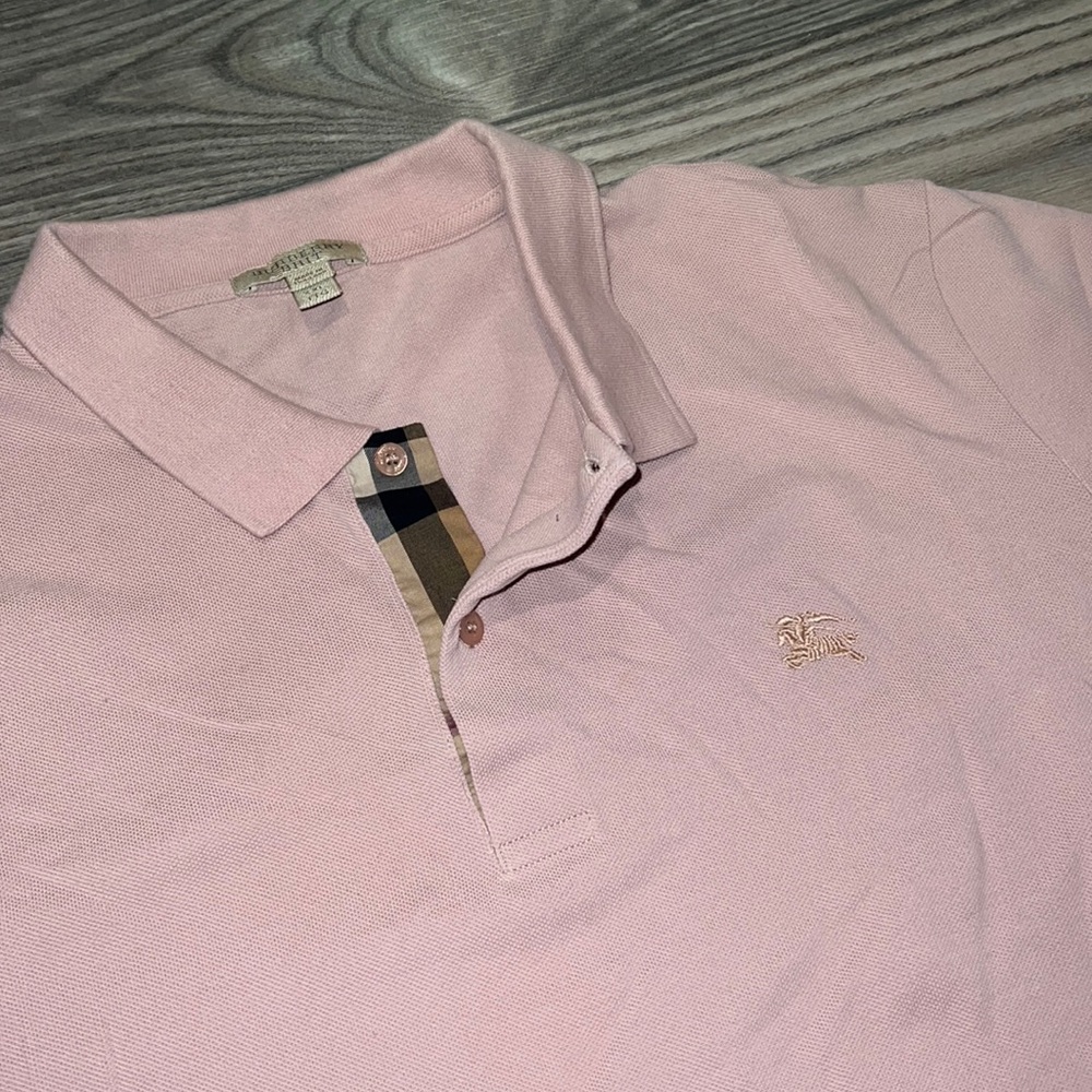Burberry Pink collar shirt short sleeve | Men’s size XXL